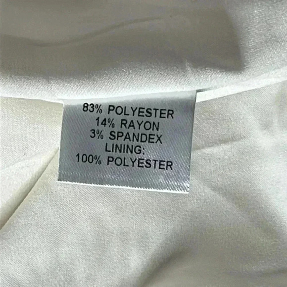 Saks Fifth Avenue Black Label White Midi Length Dress Size 12 - Picture 5 of 6